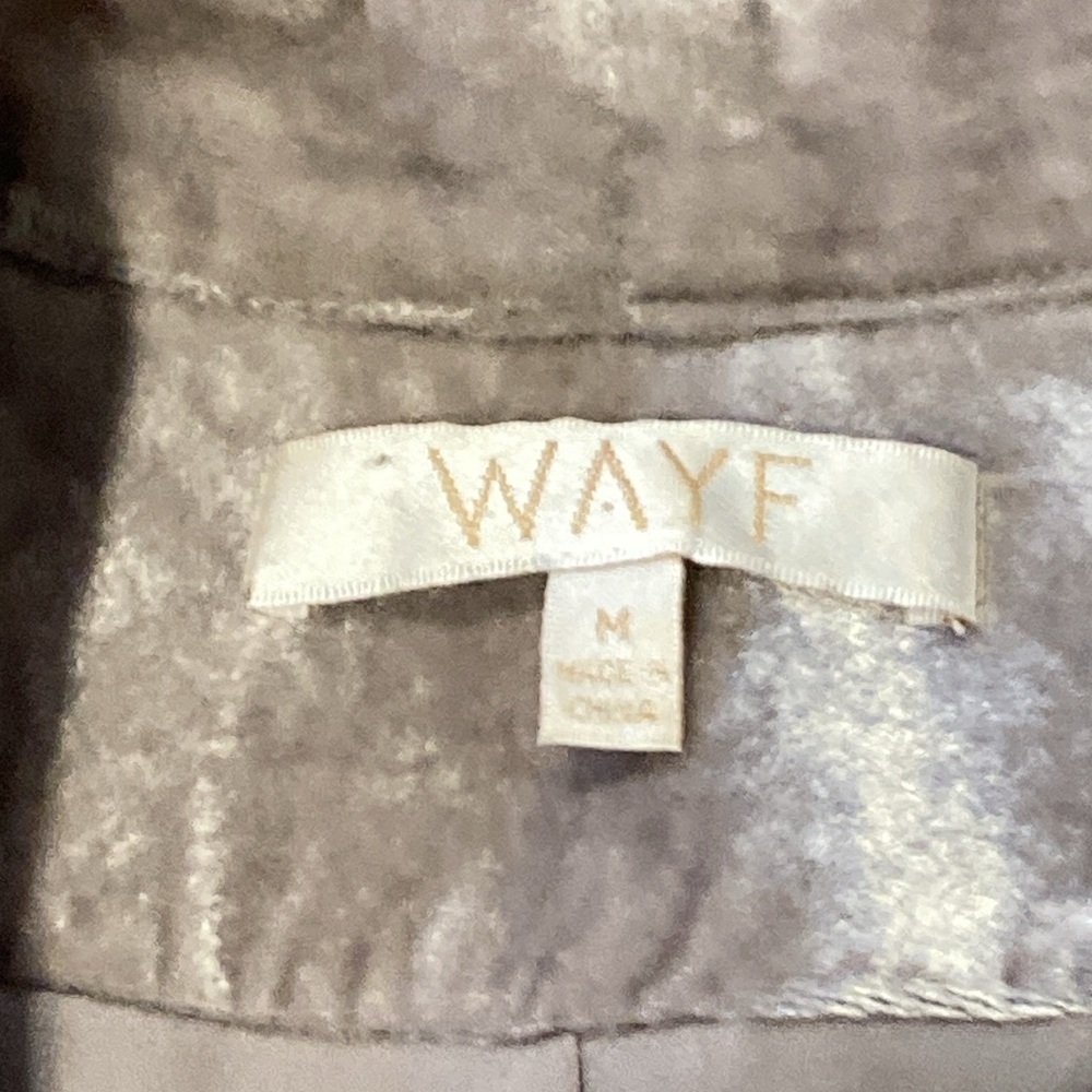 Wayf grey velvet tie front cropped jacket M - Picture 5 of 11